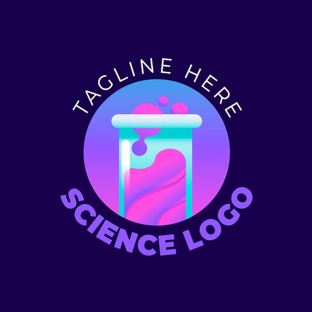 Vettore modello di progettazione del logo della scienza