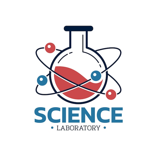 Vettore modello di progettazione del logo della scienza