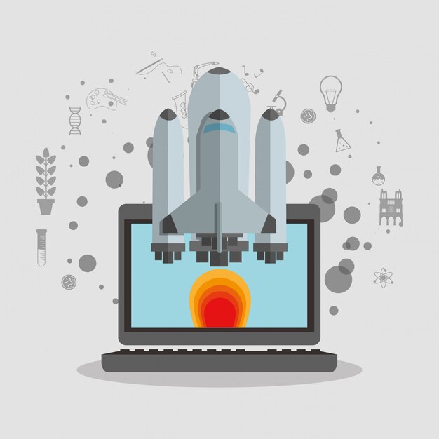 Vector science related icons image