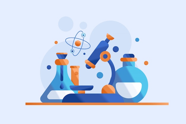 Vector science and research  illustration