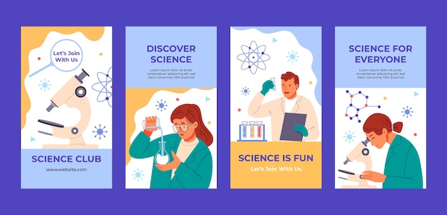 Science research instagram stories