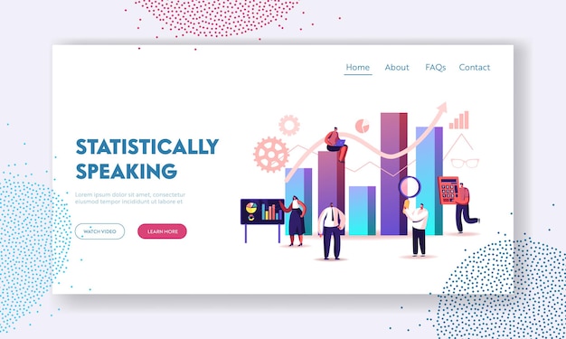 Science statistics landing page template.