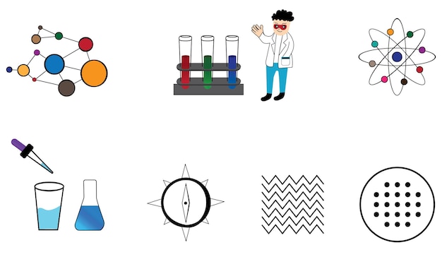 ベクトル 科学記号のテンプレート デザイン