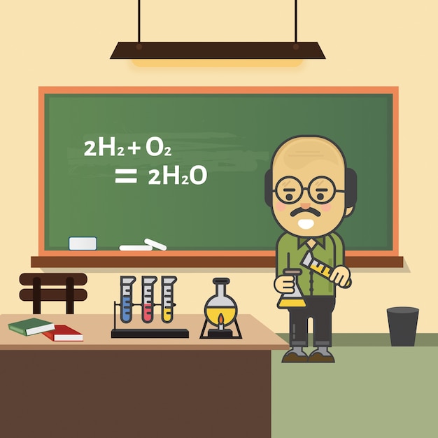 Vector science teacher