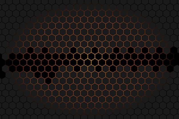 Vector science and technology background with hexagons pattern design