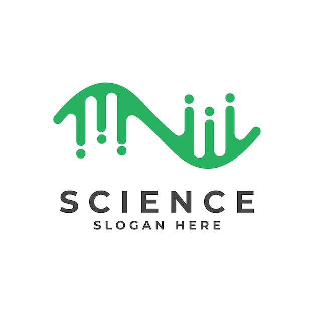科学技術 DNA デザイン ロゴ テンプレート シンボル アイコン デザイン イラスト