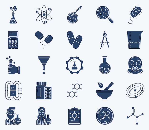 Science and technology icon set, Science tools