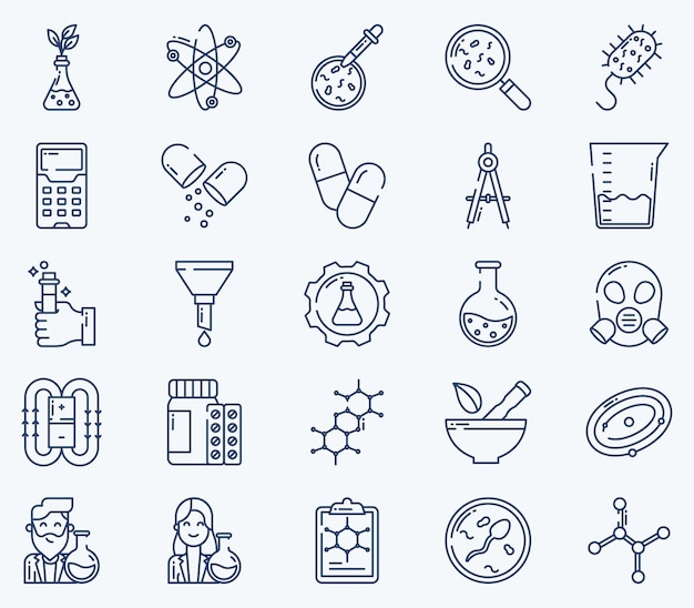Science and technology icon set, Science tools