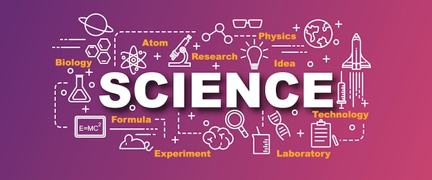 Vector science vector banner