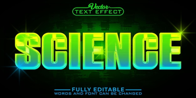 Vector science vector editable text effect template