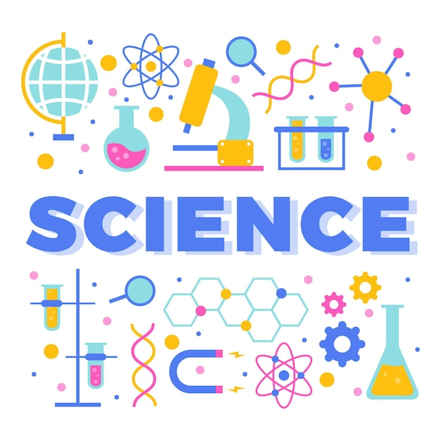 Vector science word concept