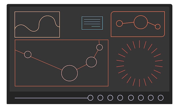 Scientific data on black screen Chart and graph on blackboard