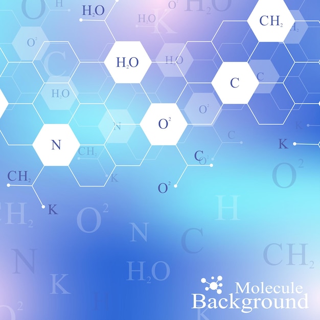 ベクトル 概念科学およびテクノとしての科学的六角形化学パターン構造分子dna研究