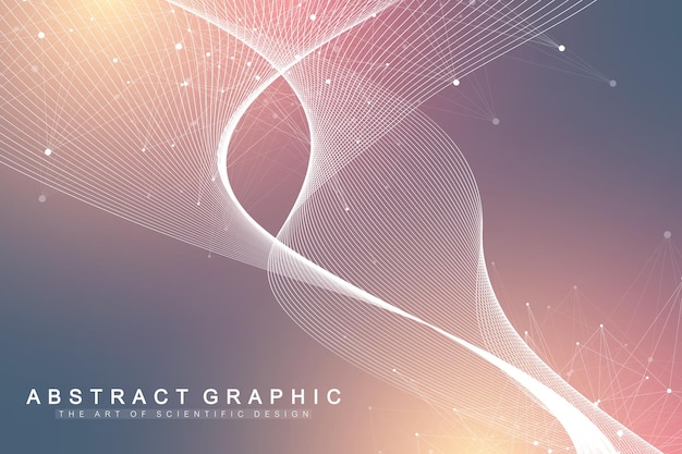 Scientific illustration genetic engineering and gene manipulation concept