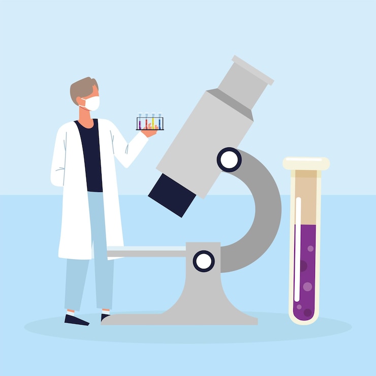 Vector scientific lab test tubes