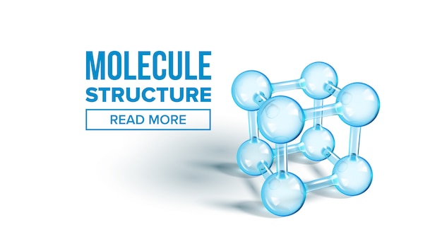과학적 분자 구조 랜딩 페이지