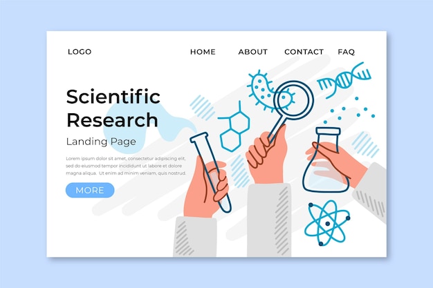 Vector scientific research landing page