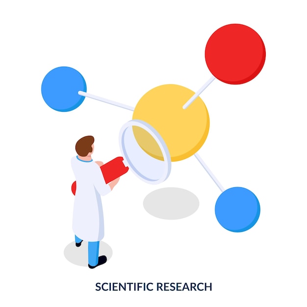 Scientific research. Vector illustration