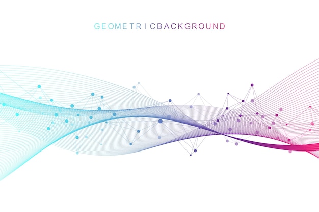 scientific vector illustration genetic engineering and gene manipulation concept dna helix dna strand molecule or atom neurons abstract structure for science or medical background wave flow