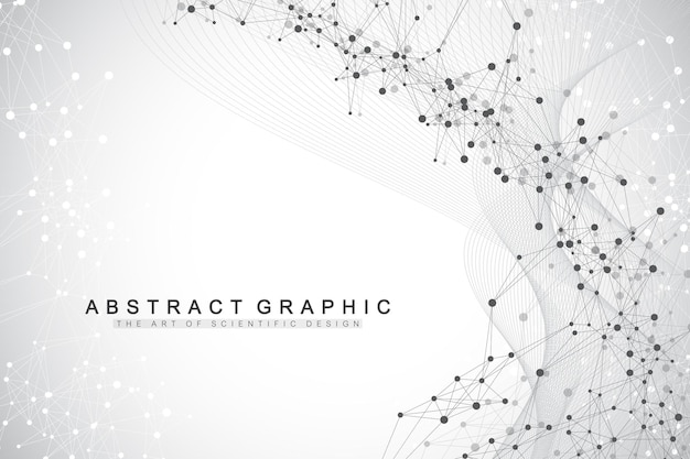 scientific vector illustration genetic engineering and gene manipulation concept dna helix dna strand molecule or atom neurons abstract structure for science or medical background wave flow