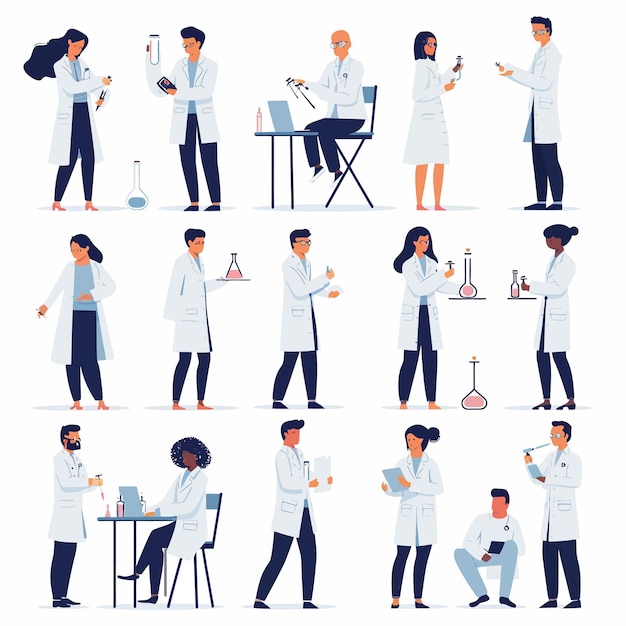 Vector scientist_and_researcher_people_character