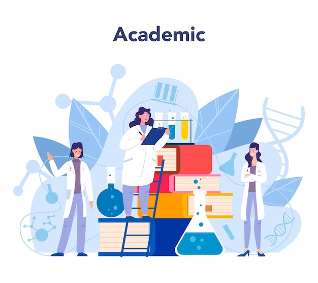 Scientist concept in flat design