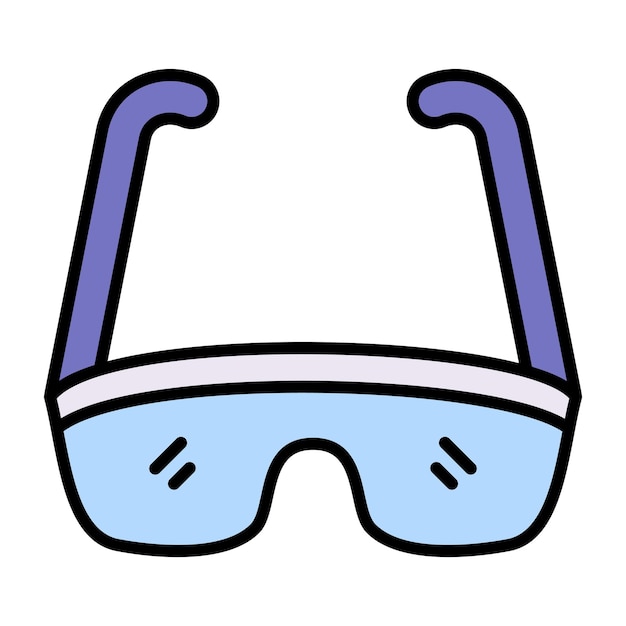 Scientist Glasses Flat Illustration