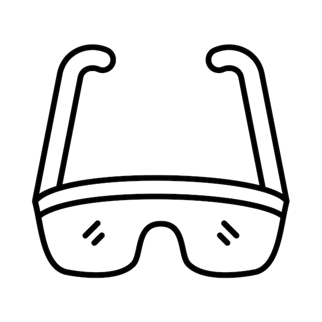 Scientist Glasses Line Illustration