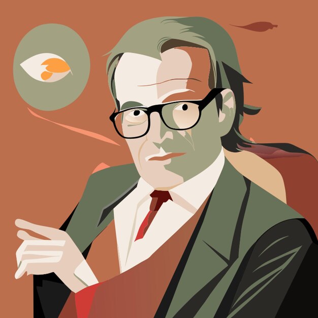 Vector scientist hawking vector illustration