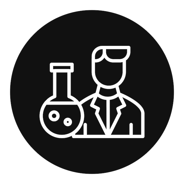 科学者アイコンのベクトル画像はラボに使用できます