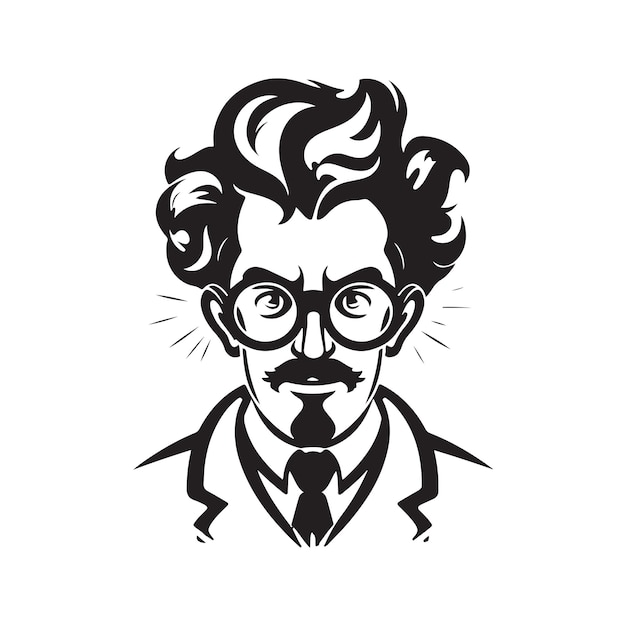 Scientist vector concept digital art hand drawn illustration