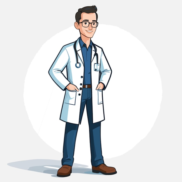 Scientist vector on white background