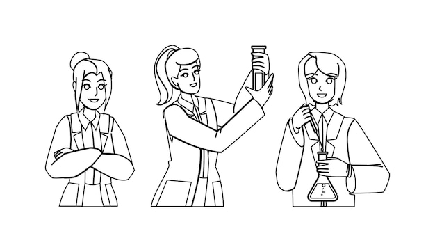 Scientist woman vector