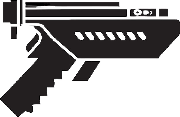 Scifi blaster logo with a futuristic touch