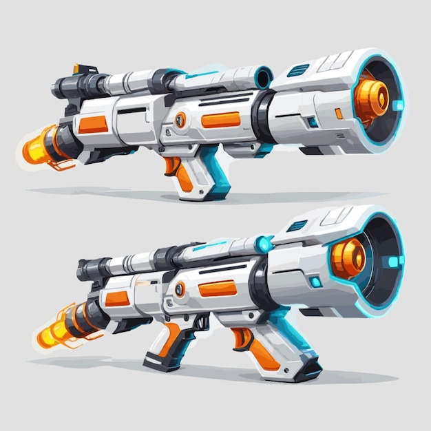 Vector scifi blasters vector on a white background