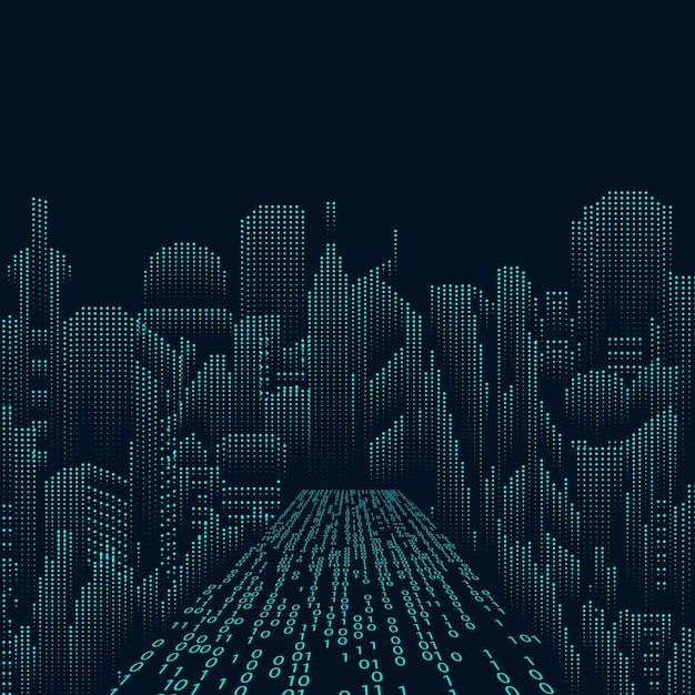 Vector scifi city