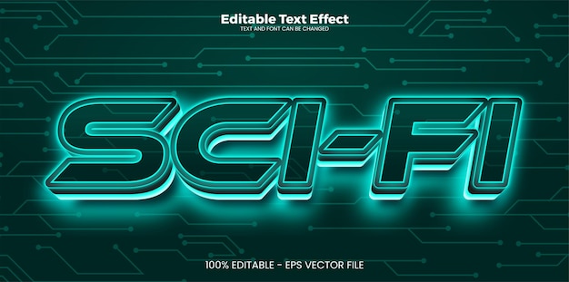 Scifi editable text effect in modern trend style