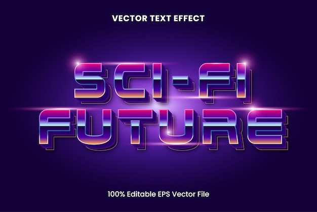 SciFi Futuristic Editable Vector Text Effect