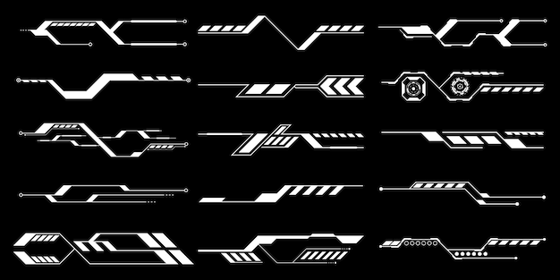 Scifi futuristisch hud dashboard display virtual reality technologie scherm Gebruikersinterface set