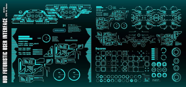 Scifi futuristisch hud-dashboardweergave virtual reality-technologie schermdoel