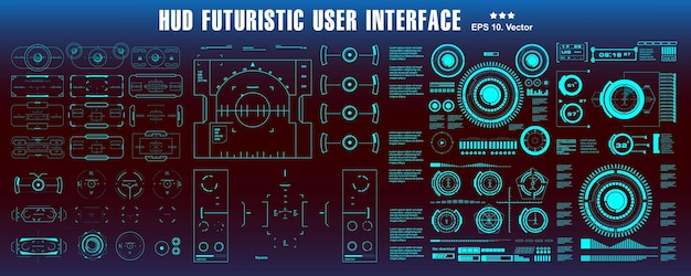 Scifi futuristisch hud-dashboardweergave virtual reality-technologie schermdoel