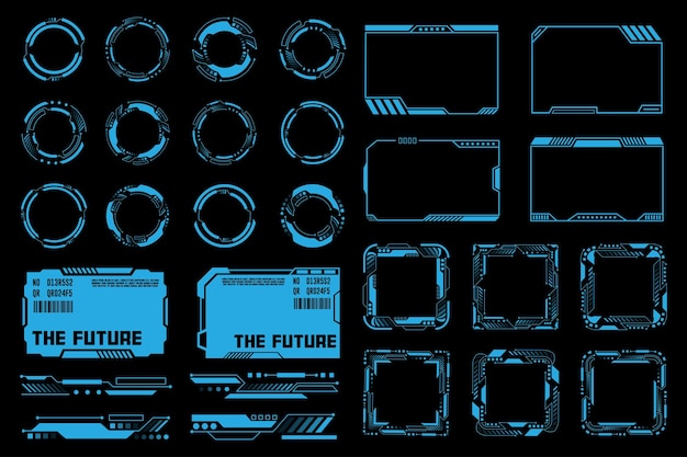 Scifi futuristisch HUD-dashboardweergave virtual reality-technologiescherm