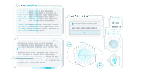 Scifi hud interface for data research