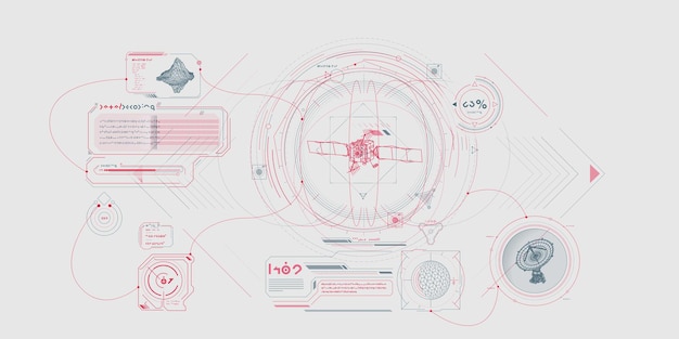 Scifi hud interface for data research