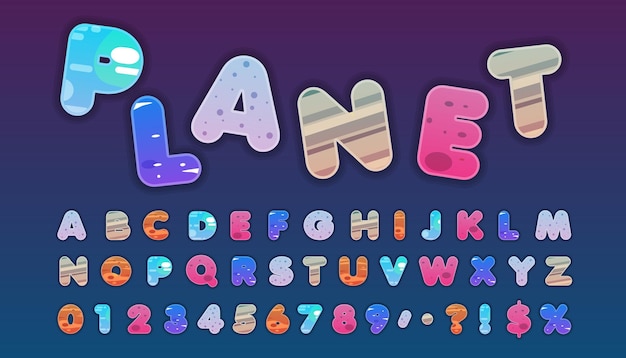 SciFi Universe planet Font