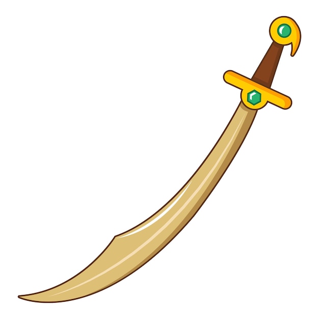 Scimiter sword icon. Cartoon illustration of scimiter sword vector icon for web