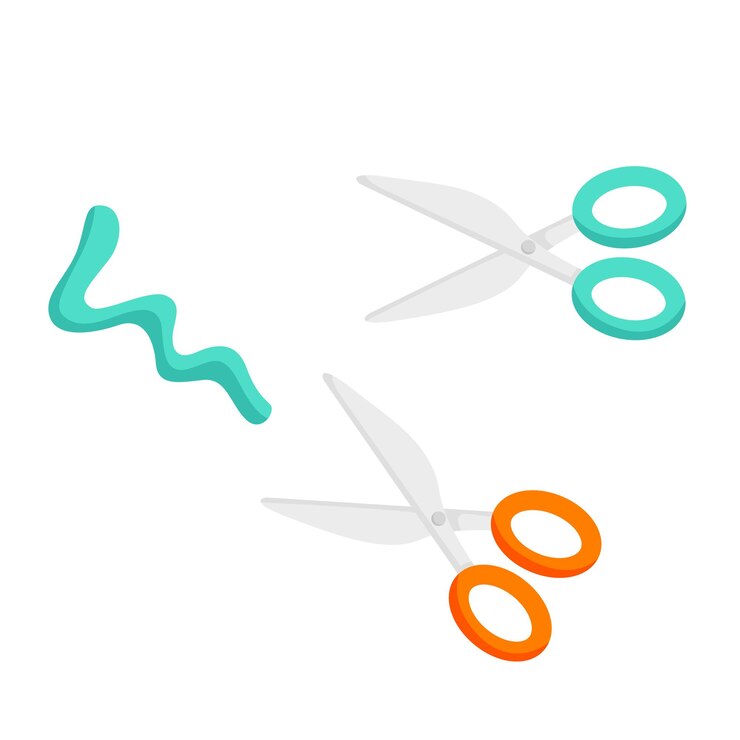 Vector scissor crafting tools school stationery illustration vector clipart