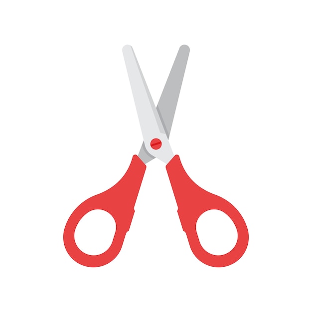 Scissor icon in flat style Cutting hair equipment vector illustration on isolated background Hairdressing sign business concept