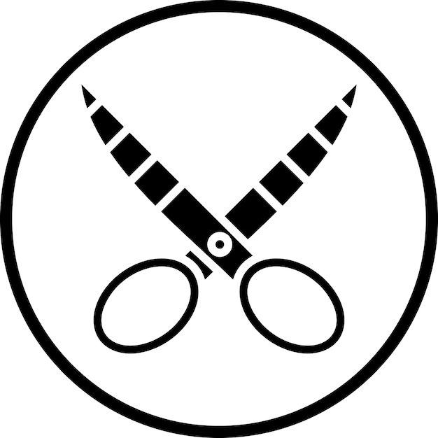 Vector scissor icon style