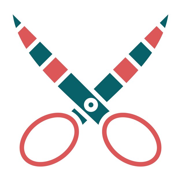 Vector scissor icon style